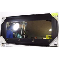HOMETRENDS 4 HOOK PUB STYLE MIRROR,ESPRESSO COLOUR