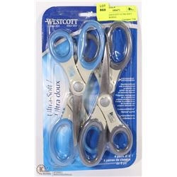 SET OF 4 WESTCOTT ULTRA SOFT ,ANTI-MICROBIAL