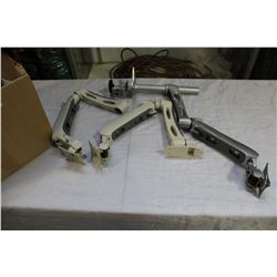 BOX OF DESK MOUNTED MONITOR ARMS