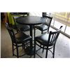 Image 2 : ROUND PUB TABLE AND FOUR STOOLS, WITH EXTRA TOP