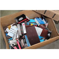 BOX OF NEW SANDING BELTS