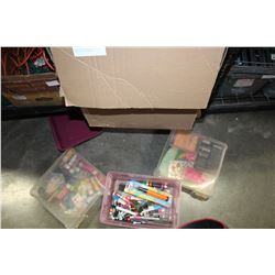 LARGE BOX OF PAINTS AND CRAFT SUPPLIES AND MARKERS