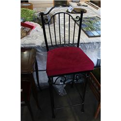 TALL BLACK IRON BAR STOOL
