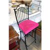 Image 2 : TALL BLACK IRON BAR STOOL