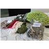 Image 1 : LOT OF QUALITY DECORATIVE LINENS, SHAMS AND DOILIES FROM RESTORATION HARDWARE ETC.