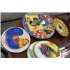 Image 2 : POTTERY FRUIT MOTIF TUREEN WITH LADLE AND PLATTER AND THREE LARGE ITALIAN POTTERY SERVING PLATTERS