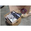 Image 1 : BOX OF ELECTRONICS AND SIMPSONS CLOCK