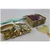 Image 2 : BUTTERFLY NECKLACES 2 SNAKE BRACELETS GOLD TONE NECKLACE