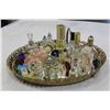 Image 1 : METAL AND GLASS TRAY WITH PERFUME BOTTLES