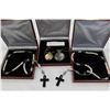 Image 1 : TWO CASED ROSARIES AND TWO POCKET WATCHES