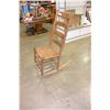 Image 2 : ANTIQUE PINE LADDER BACK ROCKER