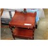 Image 2 : MAHOGANY FINISH LAMP TABLE WITH PULL OUT