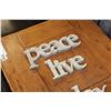 Image 2 : LIVE PEACE JOY AND RELAX WALL SIGNS