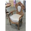 Image 1 : ANTIQUE NEWLY UPOLSTERED PARLOR CHAIR