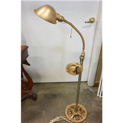 VINTAGE PAINTED FLEXIBLE NECK LAMP WITH ASHTRAY