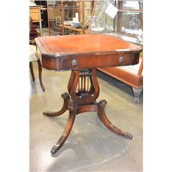 LEATHER TOP DUNCAN PHYFFE PARLOUR TABLE