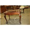Image 2 : QUEEN ANNE WALNUT ENDTABLE WITH GLASS TRAY