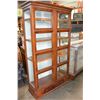 Image 1 : LARGE INLAID ITALIAN MAHOGANY BEVELLED GLASS 2 DOOR DISPLAY CABINET