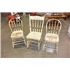 Image 1 : THREE PAINTED DINING CHAIRS