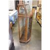 Image 2 : WALNUT ART DECO DISPLAY CABINET WITH BOWED GLASS HUTCH TOP