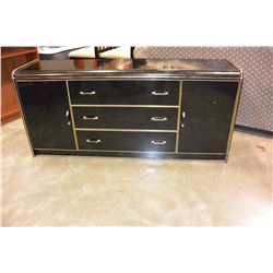 BLACK 3 DRAWER DRESSER AND NIGHTSTAND