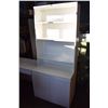 Image 1 : WHITE 2 DOOR STORAGE CABINET WITH OPEN SHELF