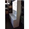 Image 2 : WHITE 2 DOOR STORAGE CABINET WITH OPEN SHELF
