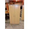 Image 2 : 2 DOOR MAPLE FINISH STORAGE CABINET