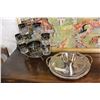 Image 1 : MID CENTURY ICE BUCKET WITH GLASSES AND CADDY AND SERVING TRAYS