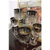 Image 2 : MID CENTURY ICE BUCKET WITH GLASSES AND CADDY AND SERVING TRAYS