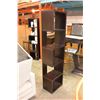 Image 2 : TWO MODERN ESPRESSO OPEN CUBE SHELFS