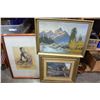 Image 1 : 2 OIL PAINTINGS AND FRAMED LEP PRINT