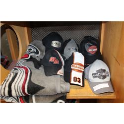 CHOPPERS BLANKET AND HARLEY DAVIDSON HATS