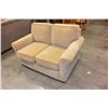 Image 1 : TAN FABRIC MODERN LOVESEAT