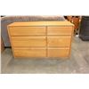 Image 1 : OAK SIX DRAWER DRESSER AND NIGHSTAND