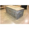 Image 2 : 2 METAL STORAGE TRUNKS AND GLASS DISPLAY CASE