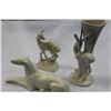 Image 1 : THREE PIECES OF BESWICK AND SPODE WHITE POTTERY ANIMAL FIGURES