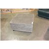 Image 1 : LARGE MODERN GREY FABRIC OTTOMAN