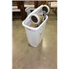 Image 2 : ROLLING PLASTIC HAMPER, FOLDING SHOPPING CART AND TV TRAY
