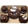 Image 1 : LOT OF LARGE BROWN INSULATORS