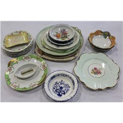 LOT OF ANTIQUE CHINA PLATES AND DISHES