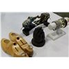 Image 2 : CLOISONNE STYLE ELEPHANTS COLLECTIBLE SHOE STRETCHERS AND BANGLES ON STAND AND HAND RING HOLDER