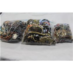 THREE BAGS OF JEWELLRY