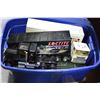 Image 1 : TOTE OF TOYS TRUCKS AND TRAILORS