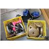 Image 1 : TWO CRATES OF WEIGHTS AND WEIGHT LIFTING SUPPLIES