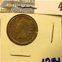 1863 COPPER NICKEL INDIAN HEAD PENNY