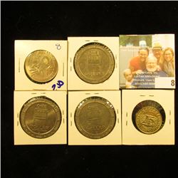 CASINO GAMING TOKENS FROM THE FLAMINGO, CAESAR'S, AND MCCARRON