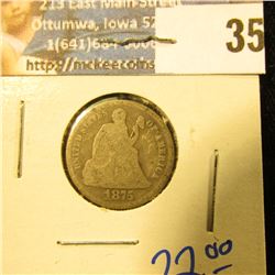 1875 SEATED LIBERTY DIME