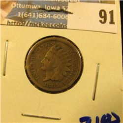 1864 COPPER NICKEL INDIAN HEAD PENNY