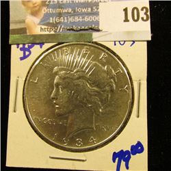 1934-D SEMI KEY DATE PEACE DOLLAR